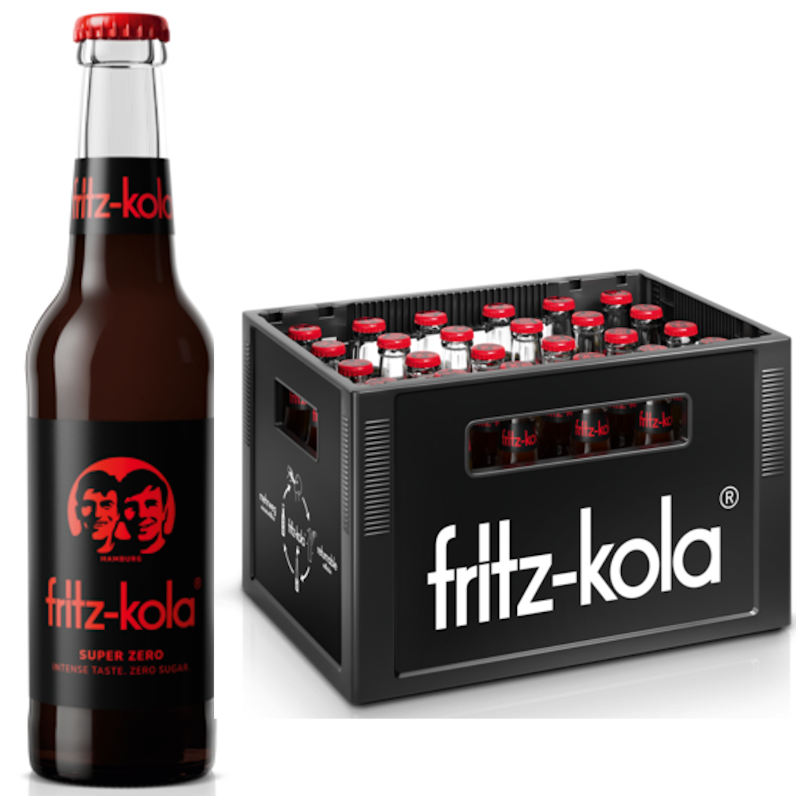 fritz -kola Super Zero (24/0,33 Ltr. Glas MEHRWEG)