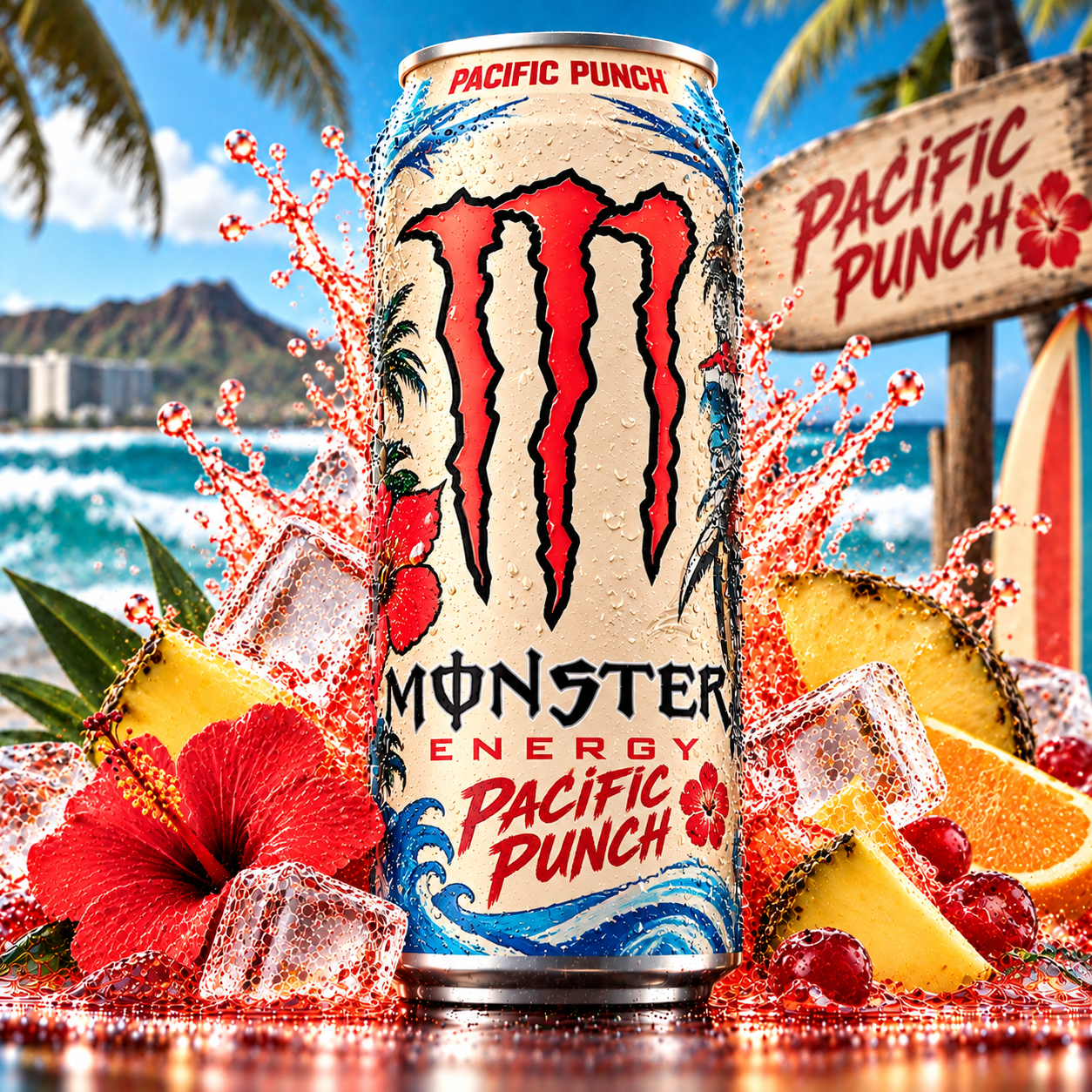 Monster Energy Pacific Punch (12/0,50 Ltr. Dose EINWEG)