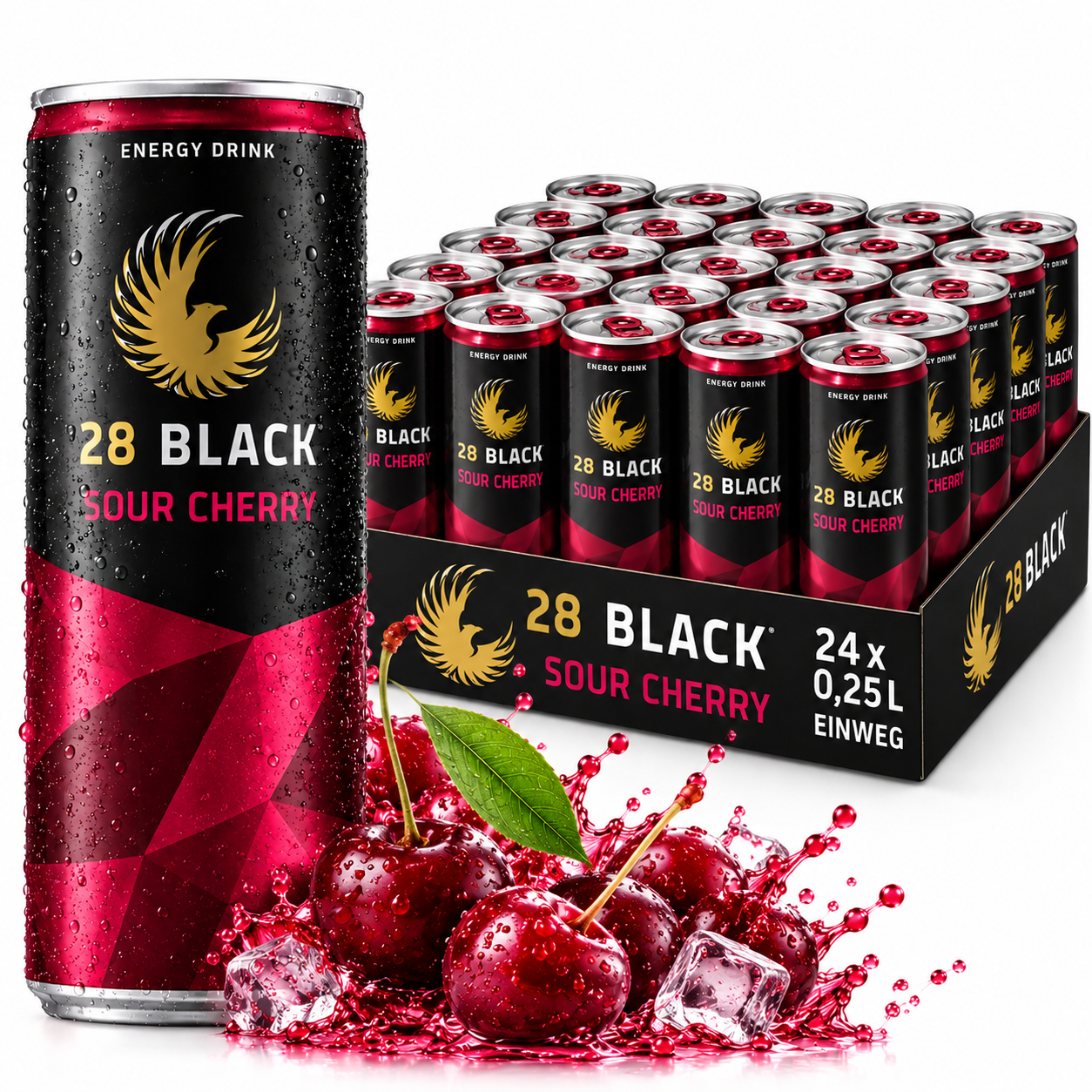 28 Black Sour Cherry Dose (24/0,25 Ltr. EINWEG)