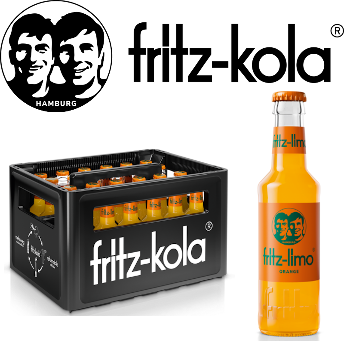 fritz -limo Orangenlimonade (24/0,2 Ltr. Glas MEHRWEG)