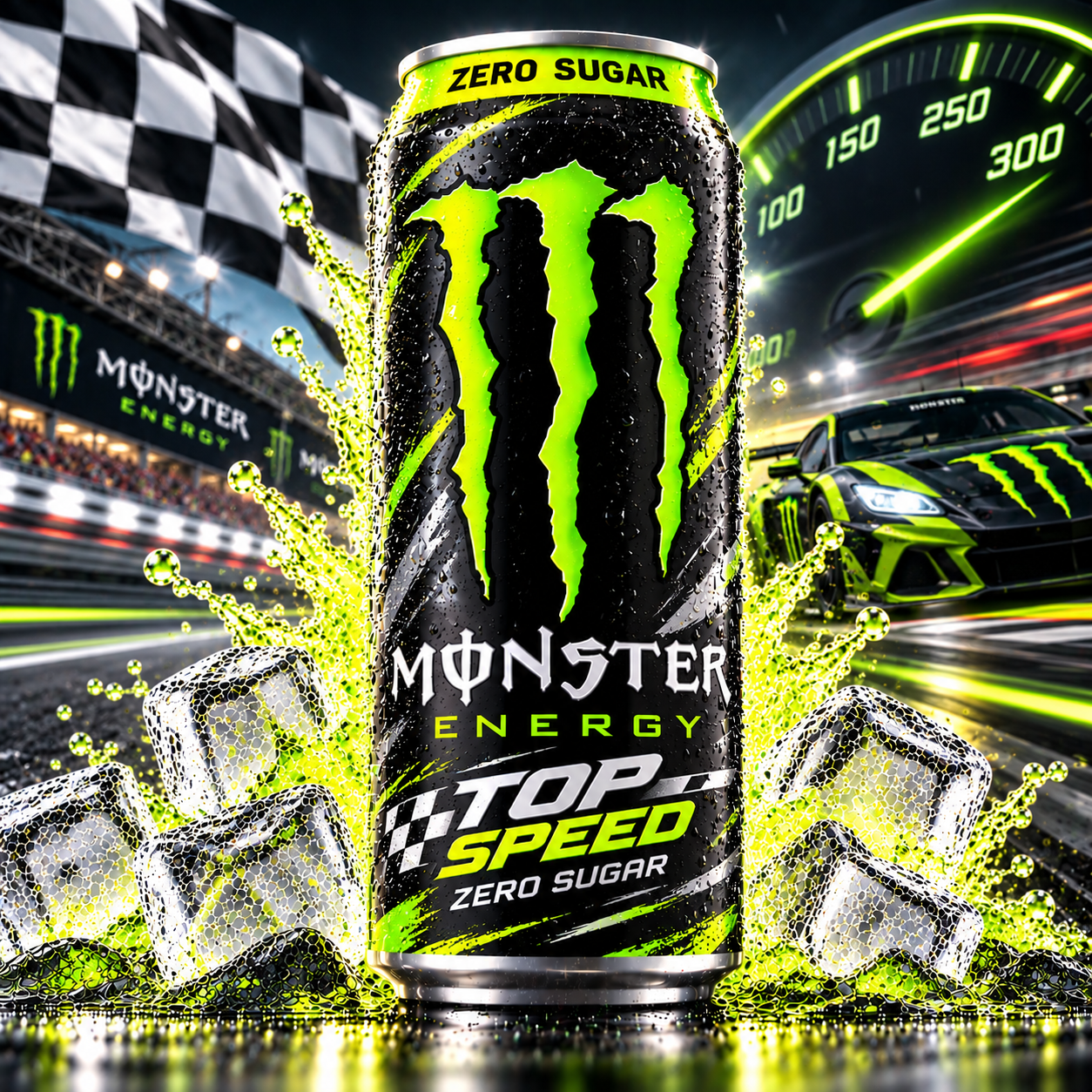 Monster Energy Top Speed Zero Sugar (12/0,50 Ltr. Dose EINWEG)