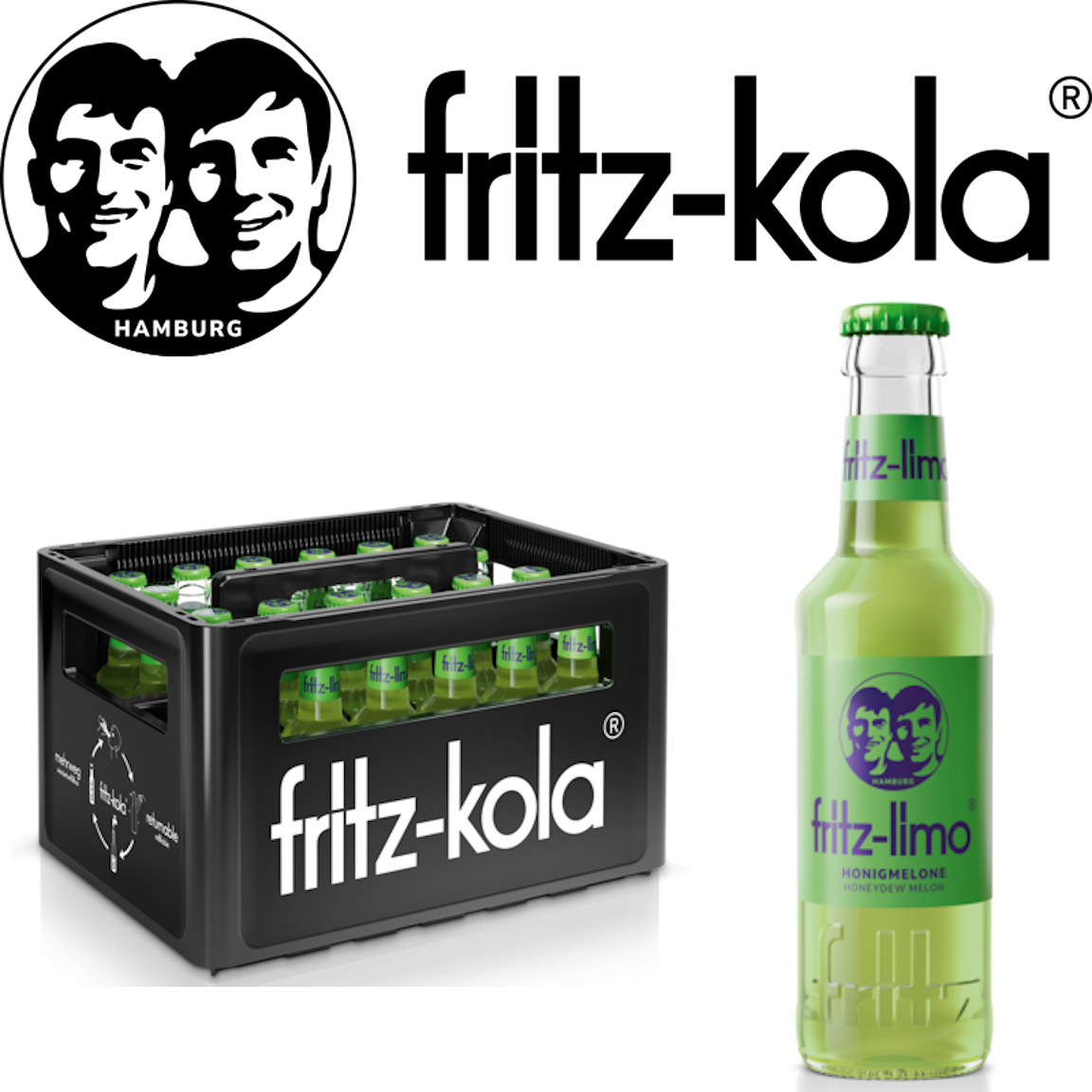 fritz -limo Melonenlimonade (24/0,2 Ltr. Glas MEHRWEG)