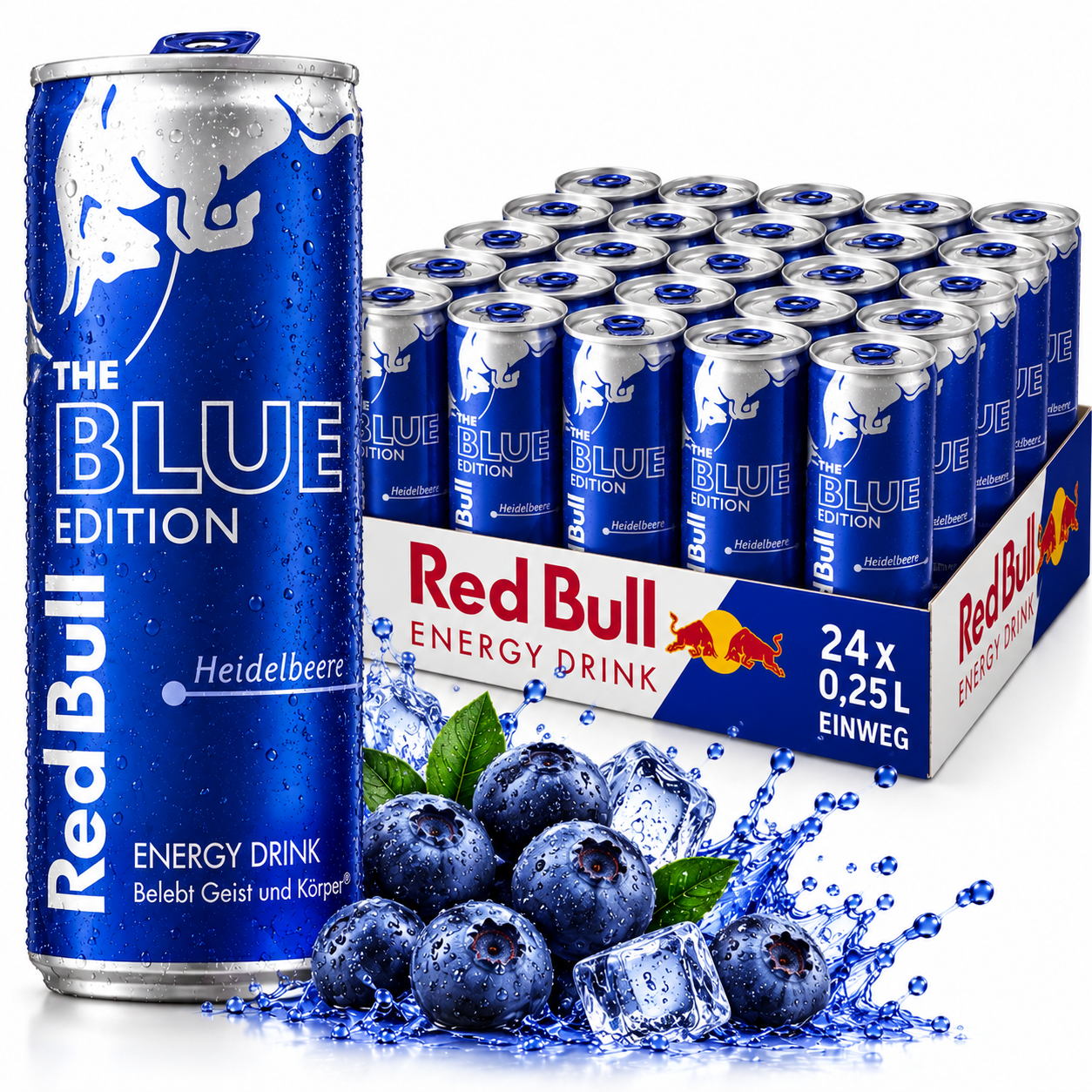 Red Bull Blue Edition Heidelbeere  (24/0,25 Ltr. Dose EINWEG)