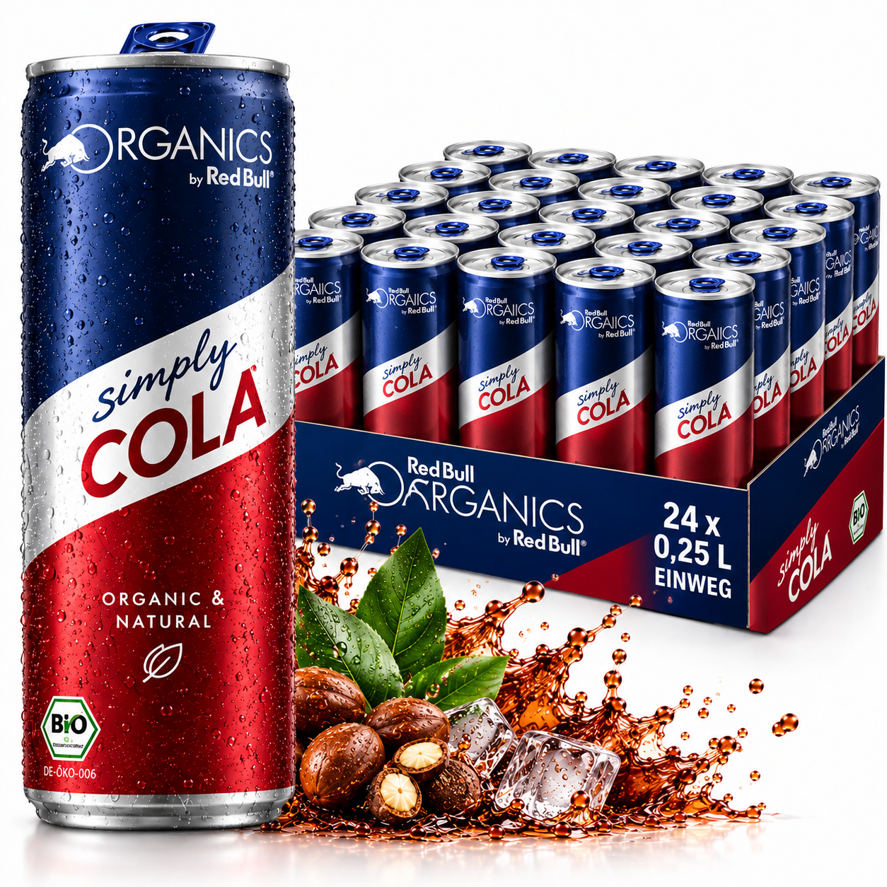 Red Bull Organics Simply Cola  (24/0,25 Ltr. Dose EINWEG)