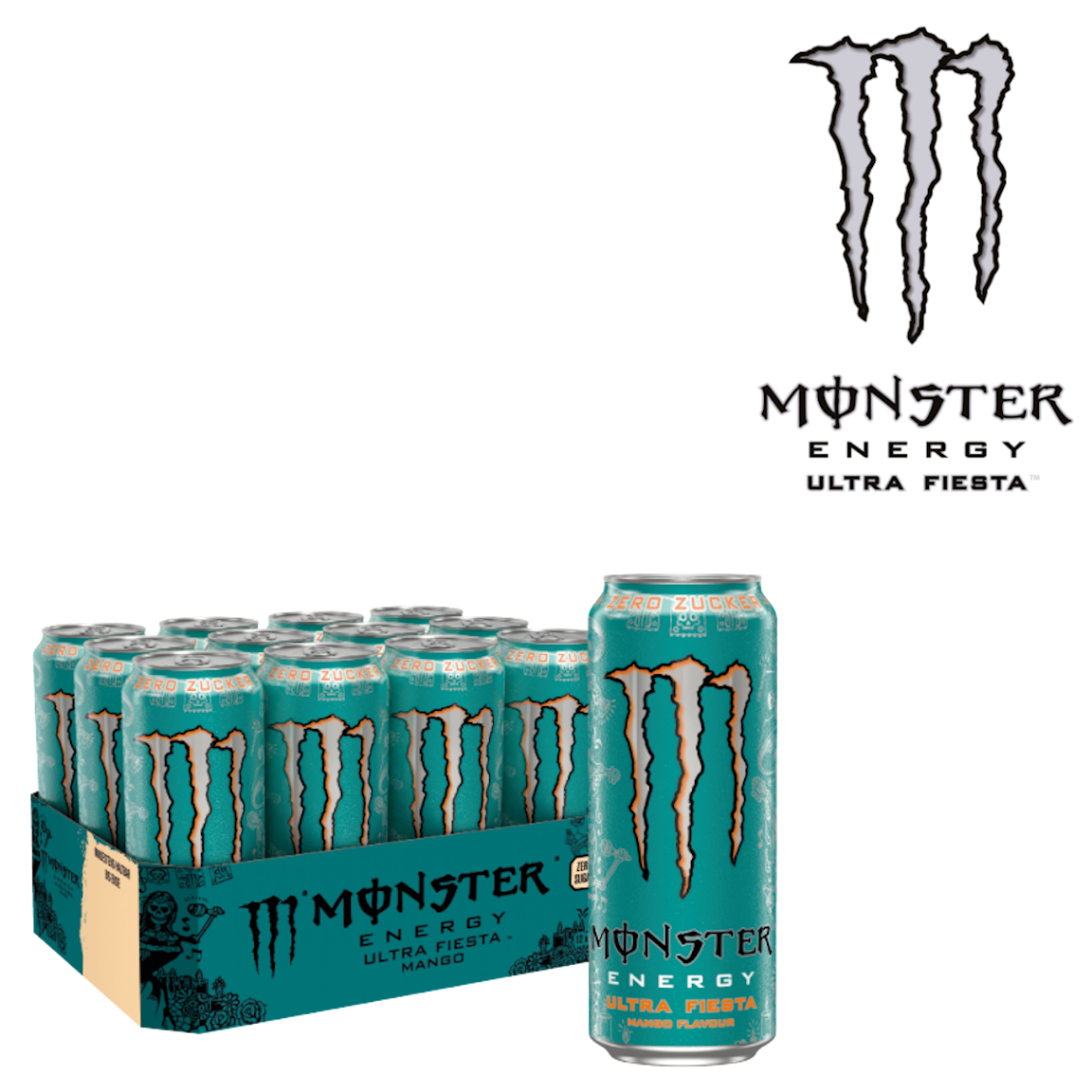 Monster Energy Ultra Fiesta Zero Zucker (12/0,50 Ltr. Dose EINWEG)