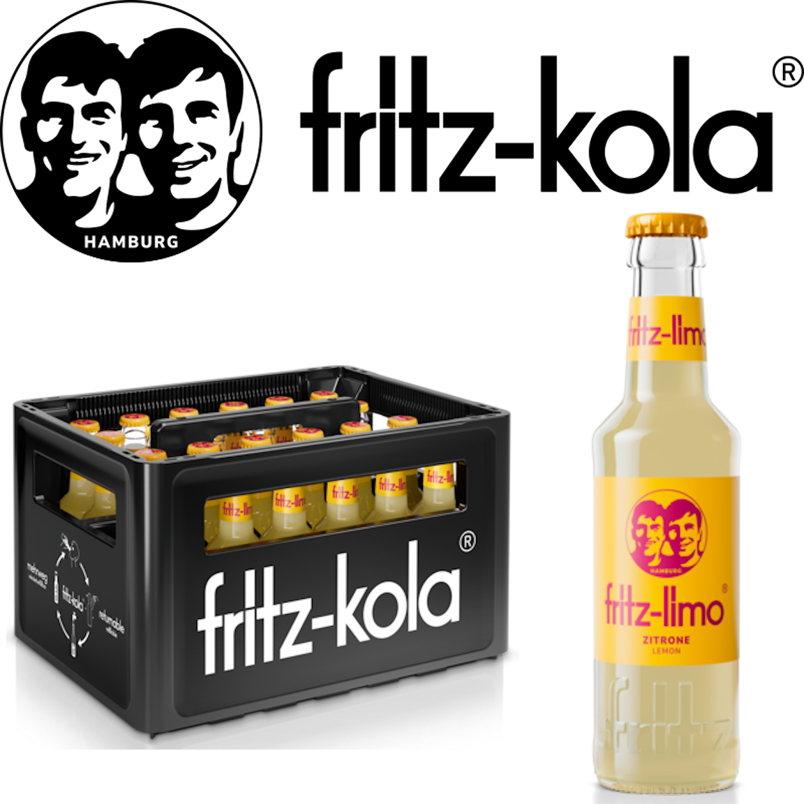 fritz -limo Zitronenlimonade (24/0,2 Ltr. Glas MEHRWEG)