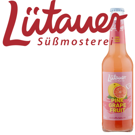 Lütauer Grapefruitschorle (24/0,33 Ltr. Glas MEHRWEG)