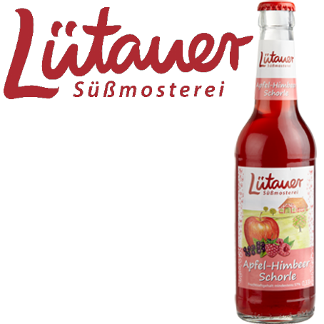 Lütauer Apfel-Himbeerschorle (24/0,33 Ltr. Glas MEHRWEG)